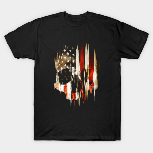 American Flag T-Shirt - Skull America by nicebleed